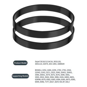 2pcs Vacuum Cleaner Parts Belts For Bissell Powerforce Helix Vacuum Parts Bissell 7/9/10/12/ 14 / 16 Belts 3031120 2031093 32074