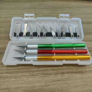 13 ultra durable aluminum alloy carving knives - sharp precision blades for Paper Cuttings, film applications and DIY crafts