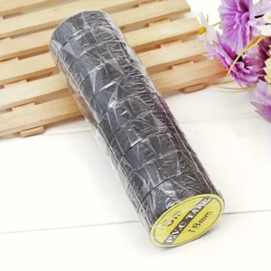 10pcs High-Temp Black Rubber Electrical Tape - Durable, Flexible Insulating Adhesive for Industrial, Home & Mechanics Use