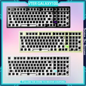 VTER Galaxy100 Mechanical Keyboard Aluminum Alloy Kit 101 Key Hot Plug RGB Ergonomics Wired/Wireless DIY Game Office Keyboard