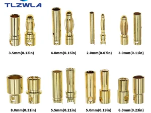 2mm 3mm 3.5mm 4mm 5mm 5.5mm 6mm 8mm RC Battery Gold-plated Bullet Banana Plug High Quality Male Female Bullet Banana Connector
