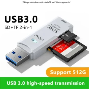 2-in-1 Multi Functional USB 3.0 Card ReaderMiniSD TFMemoryCardReaderUSBFlashDrive CardreaderAdapter For PCLaptops Accessories