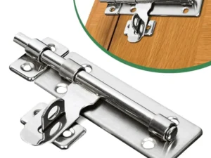 4 Inch Hardware Door Lock Stainless Steel Barrel Bolt Latch Padlock Clasp Set Brushed For Locking Door Window Drawer Cupboard