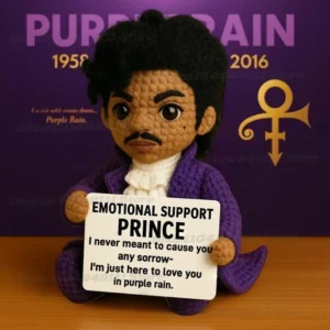 NEW Crochet Emotional Support Dolls Positive Crochet Prince Dolls With Card Handmade Knitted Gift Desktop Ornament Gifts for Kid