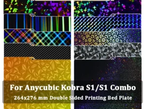 For Anycubic Kobra S1 Plate Pei Sheet 264x276mm Textured Kobra S1 Combo Build Plate Double Sided Peo Pet Pey Kobra S1C Bed