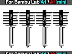 Hotend For Bambu Lab A1 mini Assembly Hotend Kit 0.2 0.4 0.6 0.8MM Replaceable Nozzle For 3D printer Bamboo Lab A1/A1 mini