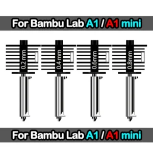 Hotend For Bambu Lab A1 mini Assembly Hotend Kit 0.2 0.4 0.6 0.8MM Replaceable Nozzle For 3D printer Bamboo Lab A1/A1 mini