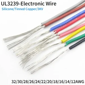 5M/10M Copper Wire 32 30 28 26 24 22 20 18 16 14 AWG Soft Silicone 3239 Insulated 3KV Flexible DIY LED Lighting Electronic Cable