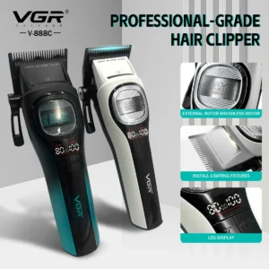 VGR Hair Trimmers Professional Hair Cut Machine External Rotor Brushless Motor Hair Trimmers Adjustable Trimmer For Men V-888C