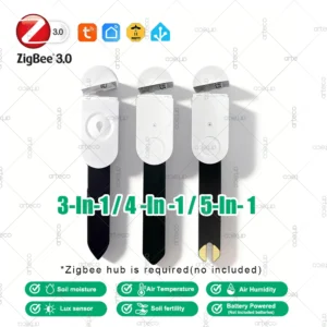 Zigbee Soil Tester Moisture Sensor Temperature Humidity Meter Luminance Fertility Detector For Tuya Smart Life Z2MQTT Automation