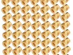 100pcs M3 Thread Knurled Brass Threaded Heat Set Heat Resistant Insert Embedment Nut for 3D Printer Voron 2.4 M3x5x4