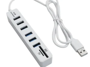 USB 6 Port Extension Hub High Speed Transmission Memory TF Splitter Adapter Plug and Play USB 2.0 for Laptop Computer PC