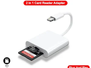 2-in-1 Lightning Flash Card Reader TF Reader 2-in1 Slot for iPhone/iPad, Suitable for Memory Card/Mini SD Card Adapter