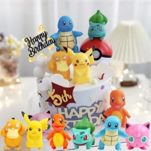 Pokemon Cake Decoration Set Pokemon Figures Pikachu Cake Topper Poké Ball Magical Creatures Toys Pokemon Birthday Party Decor