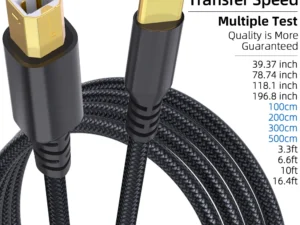 USB C to B Printer Cable High Speed for HP Canon Brother Samsung Dell Epson Lexmark Xerox to 480 Mbps provide more USB device