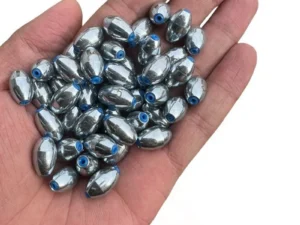 10pcs/Lot Alloy Hollow Olive Fishing Sinkers 3g/4g/5g/6g/7g/8g/9g/10g/12g/15g Carbon Steel Fishing Weights Fishing Accessories