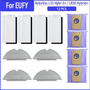For RoboVac EUFY L35 Hybrid+ / LR30 Hybrid+ HEPA Filter Mop Cloths Dust Bags Spare Parts Accessories Replacement