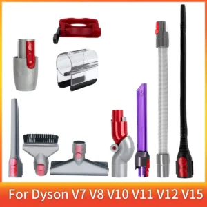 Flat Suction Nozzle Head For Dyson V7 V8 V10 V11 V12 V15 Mattress Brush Head Round Brush Soft Brush Vacuum Cleaner Parts