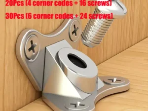 10/20/30 pcs zinc alloy butterfly corner bracket, plank corner connector, removable corner bracket, with screws