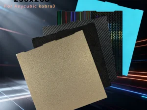 Kobra 3 Build Plate Kobra 3 Pei Textured PEO 256x268 For Anycubic Kobra 3 Combo Build Plate Spare Parts Double Sided Heat Bed
