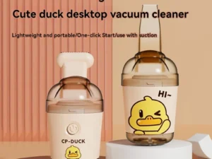 Desktop vacuum cleaner powerful rubber slag suction Yellow duck handheld cleaner Mini vacuum cleaner for children and students