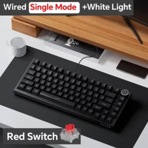 AJAZZ AK820/Pro Wireless Mechanical Keyboard Bluetooth 5.1 2.4G USB-C Wired Hot Swappable RGB Gaming Keyboard Gasket Mount with