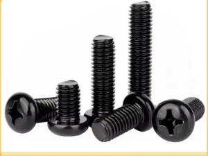 Black Carbon Steel M2 M2.5 M3 M4 M5 M6 M8 Cross Recessed Phillips Truss Head Large Flat Round Head Screw Bolt