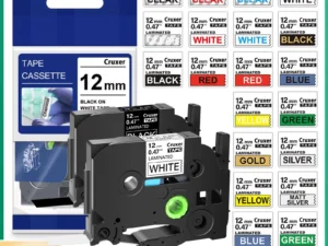 TZ-231 TZ-251 tz631 TZ-131 Label Tape 12mm Compatible for Brother tze Laminated Ribbon for P-touch Label Maker H110 H200