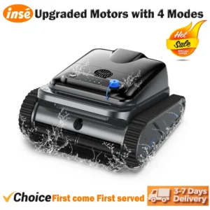 2025 Upgraded Y50 Auto Swimming Pool Cleaner Powerful Cordless Robotic Cleaner with 4 Motors Self-Parking for Above Ground Pools