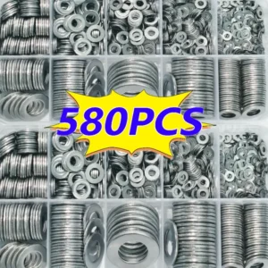 580pcs flat washer set screw fastener accessories M2-M12 suitable for home and industrial use