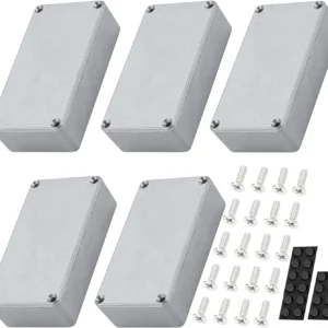 DaierTek 5PCS 1590B Guitar Pedal Enclosure Aluminum Diecast Stomp Box Case 112x61x32mm Toggle Switch Box