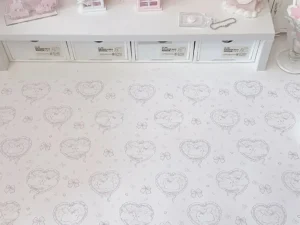 Kawaii Pink Rabbit Leather Desk Pad Mouse Protector Non-Slip Large Mouse Pad Home &Office Desk Mat PU Leather Laptop Mouse Pad