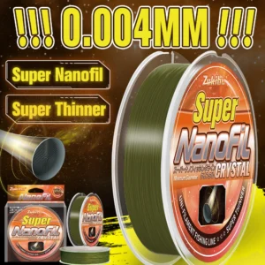 ZUKIBO Nanofil Crystal Unifilament Fishing Line Green Smooth Thin Line Abrasion Resistant Zero Memory for Spinning Reels