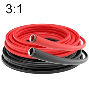 Black Red Φ1.6mm to Φ64mm Heat Shrink Tubing-3:1 Ratio Dual Wall Adhesive Lined Shrinkable Wire Wrap Tube Waterproof Industrial