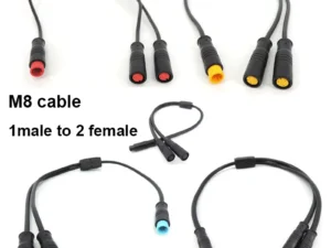 M8 waterproof 1 male to 2 female 2/3/4/5/6 pin Ebike DC splitter sensor Connector Cable Electric Bicycle Butt Joint ebike Plug