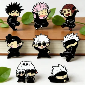 8pcs Itadori Yuji Enamel Pin Set Cartoon Character Brooch Creative Metal Badge Jewelry for Clothing Backpack Souvenir Gift