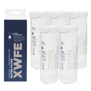 Replacement Water Filter For GE XWFE Refrigerator Reduces Lead Sulfur 50+ Impurities 6-Month Lifespan No Tool Installation 5 Pcs
