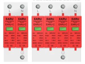 AC SPD 1P 2P 3P 4P 40KA 60KA 385V House Lightning Surge Protector Protective Low Voltage Arrester Device 20KA 30KA