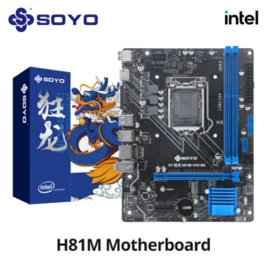 SOYO H81M Gaming Motherboard Dual Channel DDR3 M.2 NVME PCIEx16 HDMI VGA Interface LGA 1150 Supports Intel Core 4th Gen CPU