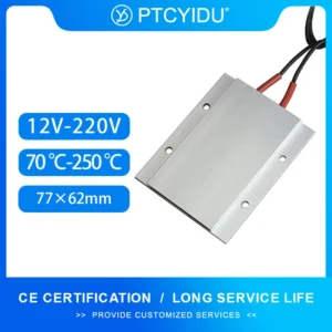 77x62mm PTC Heating Sheet Constant Temperature Ceramic PTC Heating Plate 12V 24V 110V 220V Desoldering Station Heating Element