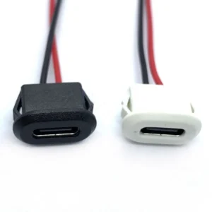 1-10pcs USB Type C 2pin Connector Jack Female Type-C With Card Buckle 3A Fast Charging Jack Port USB-C Charger Plug Socket