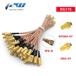 5PCS SMA Pigtail Jumper RP SMA Male Female to UF.L IPX IPX1 RG178 Cable Sockets Jack Connectors Adapter for Wifi Router GPS AP