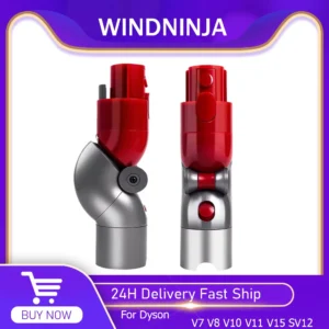 Extension Hose 90° Swivel for Dyson V7 V8 V10 V11 V15 SV12 Vacuum Cleaner Series Quick Release Plate Top Bottom Adapter Parts
