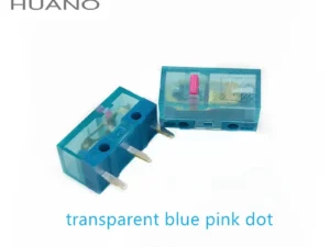 Free Shipping New arrival HUANO Transparent blue mouse micro switch 3pin 80 millions click HUANO Transparent micro Button