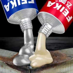 1set Durable Aluminum Metal Repair Epoxy Adhesive Glue, No Power Required, Weld-Grade Strength, Machinable, Sandable, Paintable