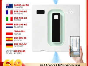 PuRuiKai Robot Electric Automatic Window Cleaning Robotic , With APP/Remote Control,With Voice Broadcast Two-way Automatic Spray