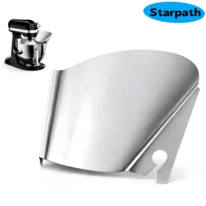 Stainless Steel Pour Shield for Stand Mixer Bowls – No Spill Splash Guard Compatible with KitchenAid, Dishwasher Safe