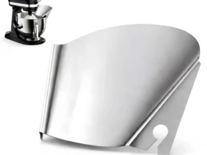 Stainless Steel Pour Shield for Stand Mixer Bowls – No Spill Splash Guard Compatible with KitchenAid, Dishwasher Safe