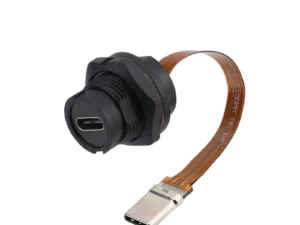 CAZN Waterproof IP67 IP68 Type C Female to Male PFC Flat Cable 3.1 Speed Bayonet-type Type-C 3.1 10GB