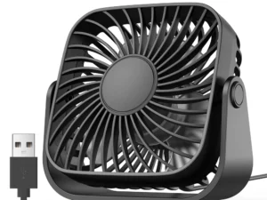 TOPK 4Inch USB Mini Portable Fan for Camping,3 Speeds Quiet Desk Table Personal Fan,360°Adjustment Standing Fans for Room Home